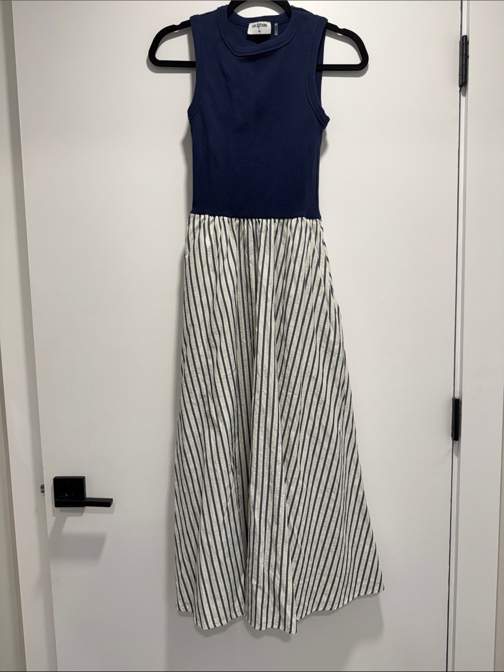 LNA Clothing Rhett Mixed Media Maxi Dress